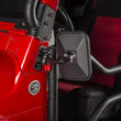 Load image into Gallery viewer, Rugged Ridge 97-18 Jeep Wrangler Textured Black Rectangular Stubby Trail Mirror Kit - Detail View
