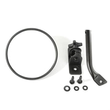 Load image into Gallery viewer, Rugged Ridge 97-18 Jeep Wrangler Textured Black Round Stubby Trail Mirror - Main Product View