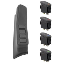 Load image into Gallery viewer, Rugged Ridge A-Pillar 4 Switch Pod Black RHD 11-18 Jeep Wrangler JK - Main Product View
