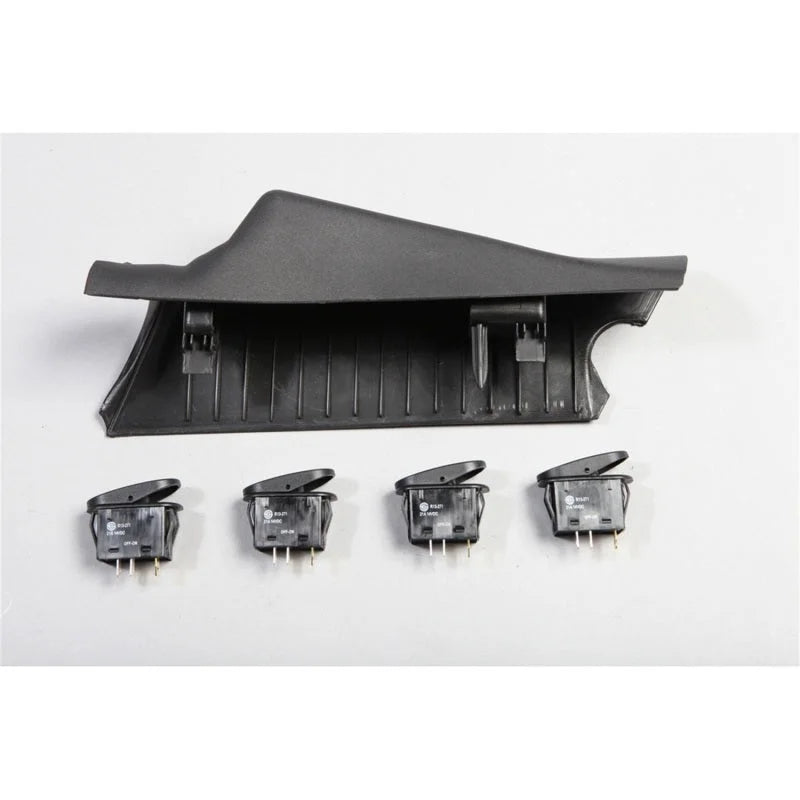 Rugged Ridge A-Pillar 4 Switch Pod Black RHD 11-18 Jeep Wrangler JK - Detail View
