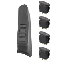 Load image into Gallery viewer, Rugged Ridge A-Pillar 4 Switch Pod Kit Black LHD 11-18 JK - Main Product View