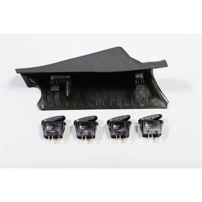 Rugged Ridge A-Pillar 4 Switch Pod Kit Black LHD 11-18 JK - Detail View