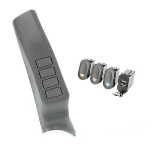Rugged Ridge A-Pillar Pod Kit 3 Switch USB 07-10 JK/JKU - Main Product View