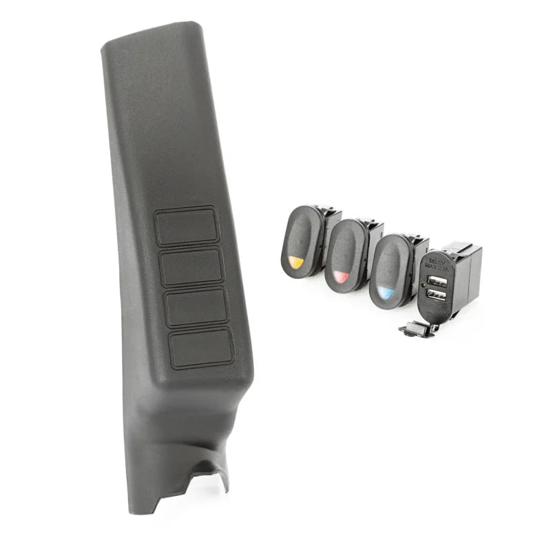 Rugged Ridge A-Pillar Pod Kit 3 Switch USB 11-18 JK/JKU - Main Product View