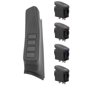 Rugged Ridge A-Pillar Switch Pod Kit Black LHD 07-10 (JK) - Main Product View