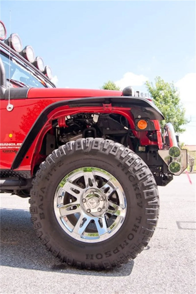 Rugged Ridge All Terrain Flat Fender Flare Kit 07-18 Jeep Wrangler - Installation View