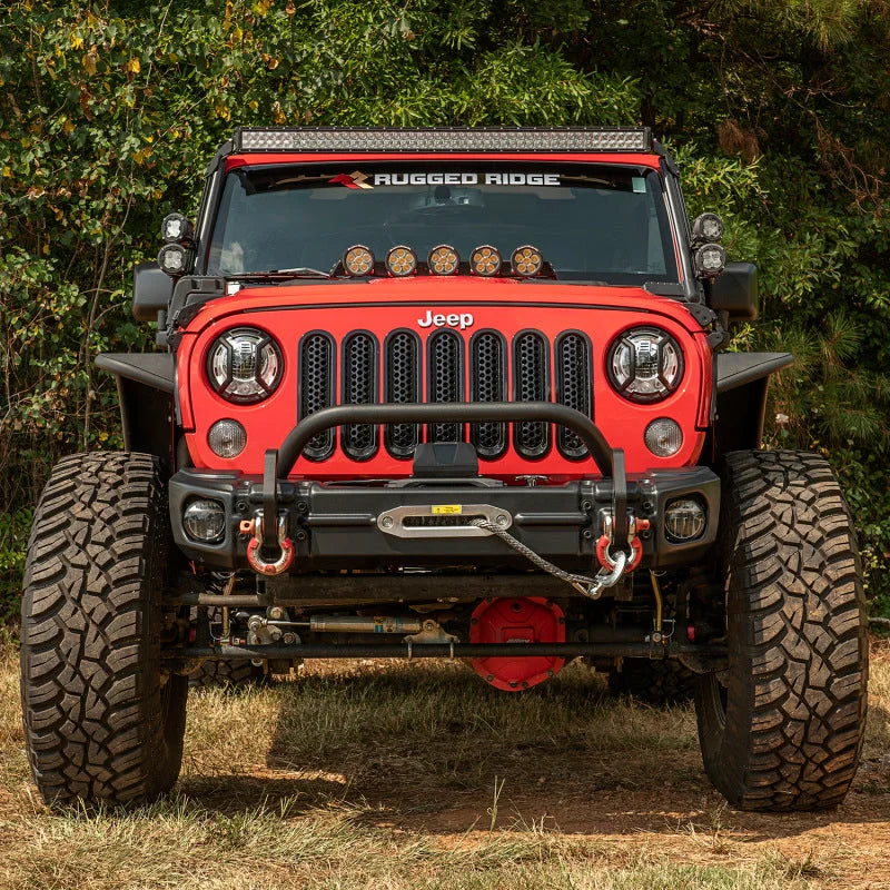 Rugged Ridge Arcus Front Bumper Set W/ Overrider 2018 Jeep Wrangler JK - Side View