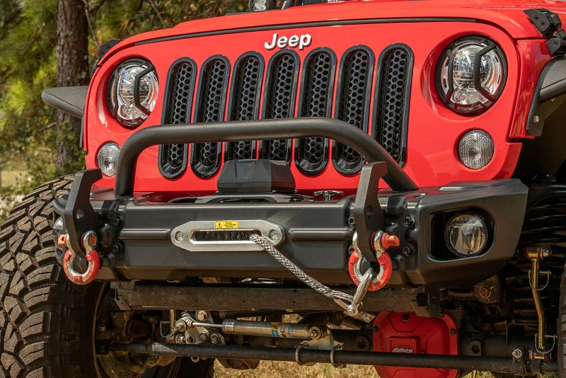 Rugged Ridge Arcus Front Bumper Set W/ Overrider 2018 Jeep Wrangler JK - Back View
