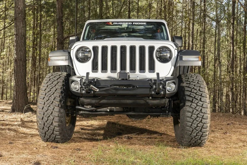 Rugged Ridge Arcus Front Bumper Set W/Tray & Hooks 18-20 Jeep Wrangler JL/JT - Main Product View