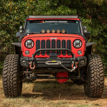 Load image into Gallery viewer, Rugged Ridge Arcus Front Bumper Tube Overrider Black JK - Back View