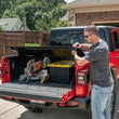 Load image into Gallery viewer, Rugged Ridge Armis Hard Folding With LINE-X Bed Cover 2020 JT - Installation View