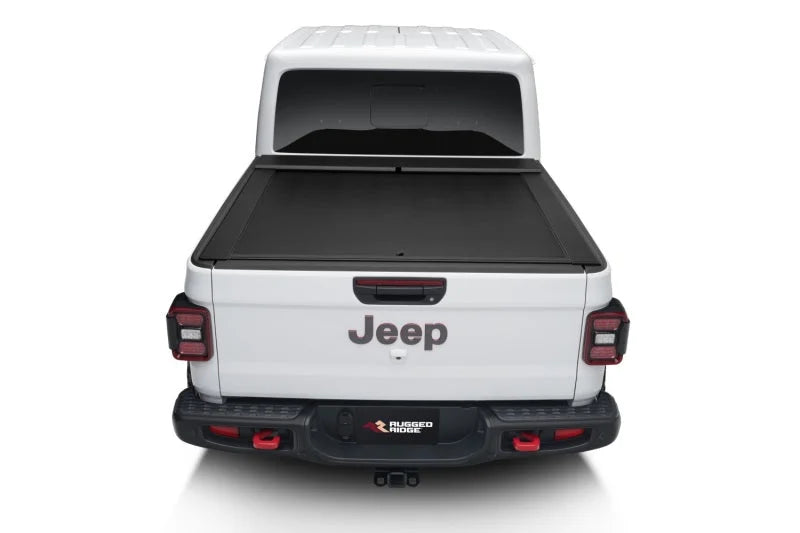 Rugged Ridge Armis Retractable Locking Bed Cover w/o Trail Rails 20-21 Jeep Gladiator JT - Main Product View