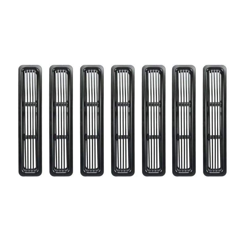 Rugged Ridge Billet Grille Inserts Black 97-06 Jeep Wrangler - Main Product View