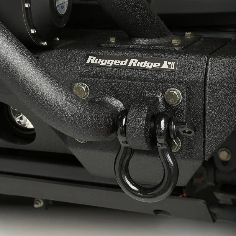 Rugged Ridge Black 9500lb 3/4in D-Ring - Side View
