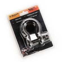 Load image into Gallery viewer, Rugged Ridge Black 9500lb 3/4in D-Ring - Back View