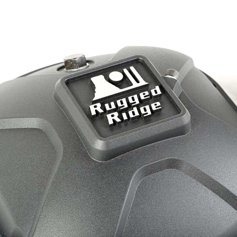 Rugged Ridge Boulder Aluminum Differential Cover Dana 30 Black - Back View