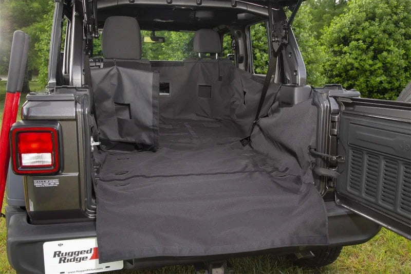 Rugged Ridge C3 Cargo Cover 18-22 Jeep Wrangler JL 4dr (Excl. 4XE Models) - Back View