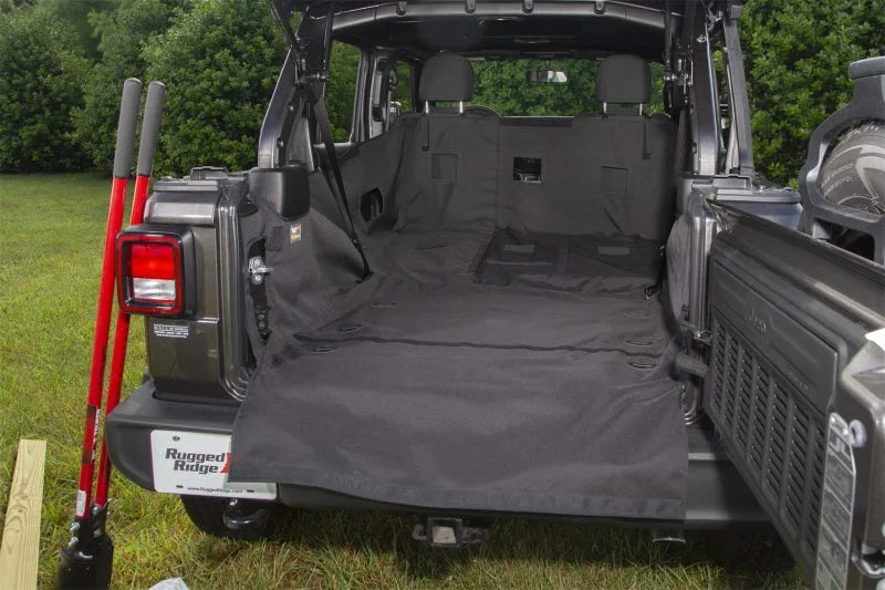 Rugged Ridge C3 Cargo Cover 18-22 Jeep Wrangler JL 4dr (Excl. 4XE Models) - Installation View