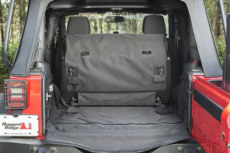 Rugged Ridge C3 Cargo Cover W/O Subwoofer 07-18 Jeep Wrangler JK 2 Door - Installation View