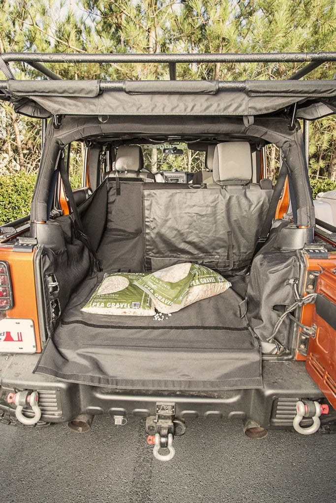 Rugged Ridge C3 Cargo Cover w/Subwoofer 07-14 JKU 4 Door - Side View