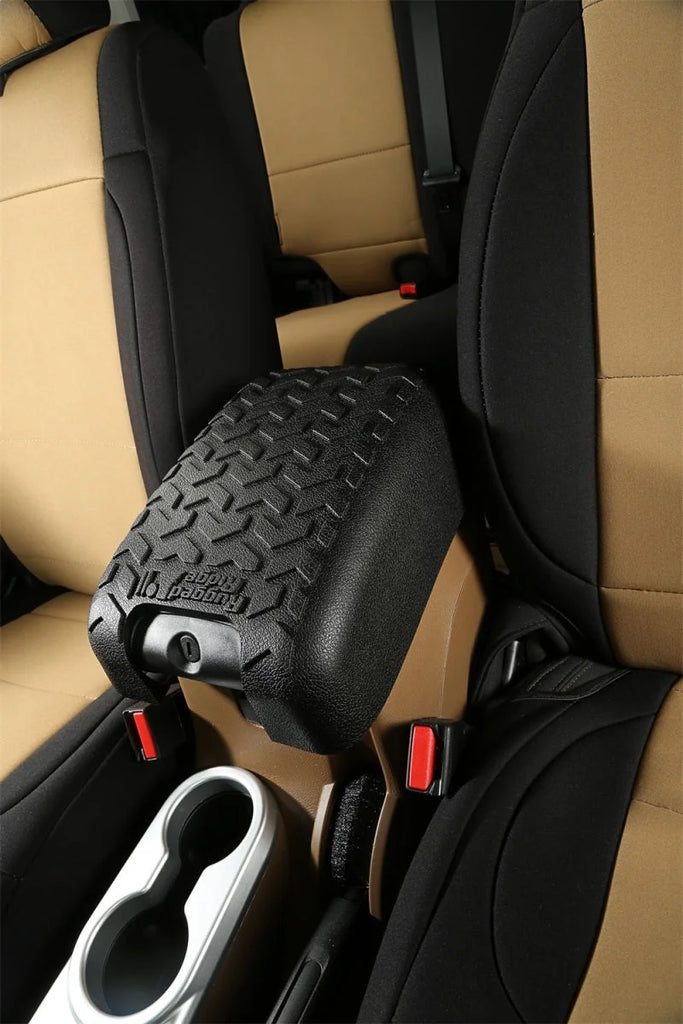 Rugged Ridge Center Console Cover Black 11-18 Jeep Wrangler JK - Detail View