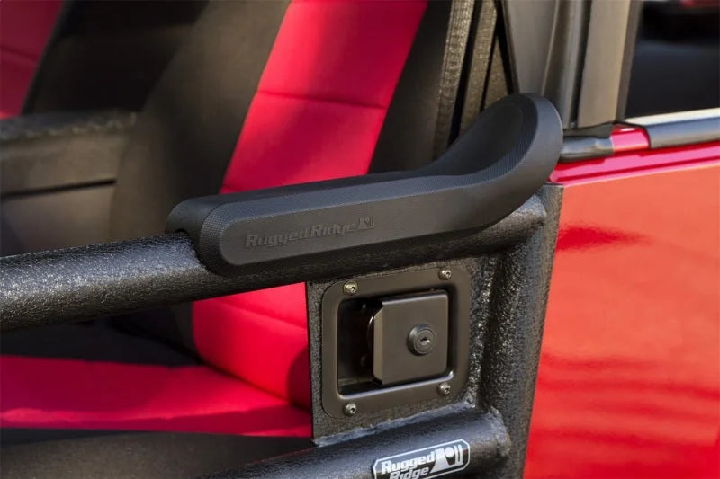 Rugged Ridge Contoured Armrest for Tube Door - Side View