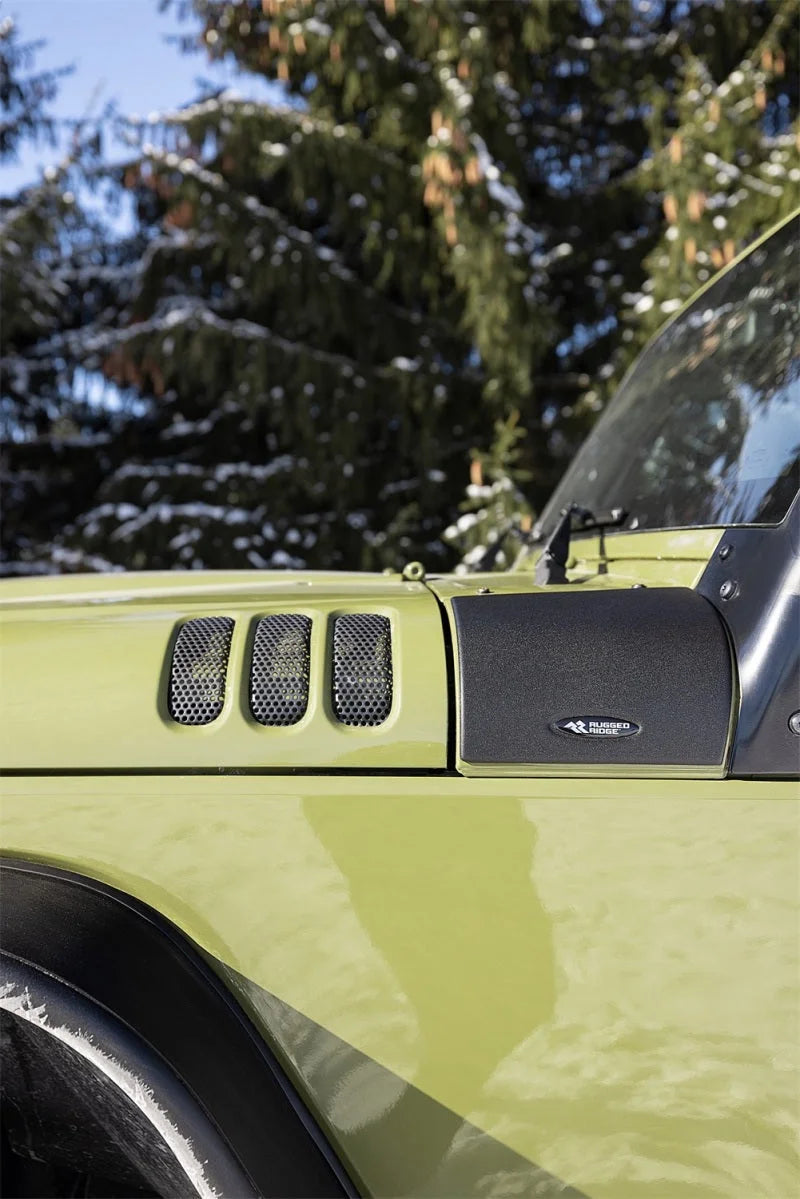Rugged Ridge Cowl Guard Body Armor 07-18 Jeep Wrangler JK/JKU Models - Side View