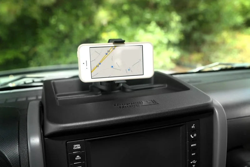 Rugged Ridge Dash Multi-Mount Phone Kit 07-10 Jeep Wrangler - Side View