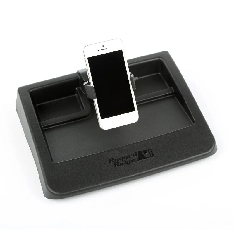 Rugged Ridge Dash Multi-Mount Phone Kit 07-10 Jeep Wrangler - Installation View