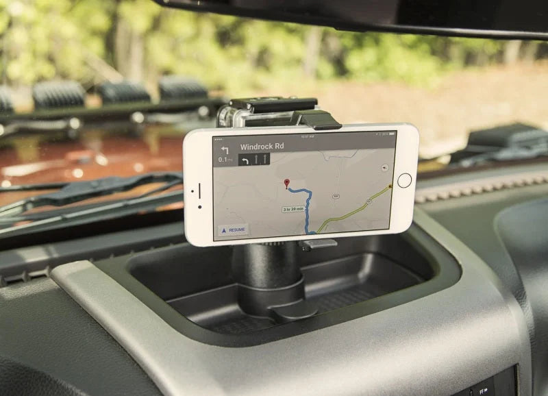 Rugged Ridge Dash Multi-Mount Phone Kit 11-18 Jeep Wrangler - Back View