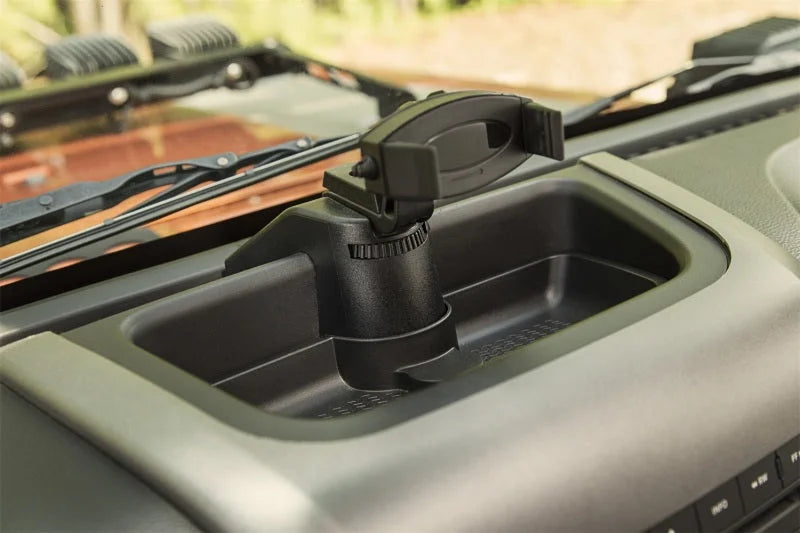 Rugged Ridge Dash Multi-Mount Phone Kit 11-18 Jeep Wrangler - Installation View