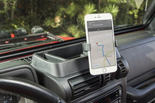 Load image into Gallery viewer, Rugged Ridge Dash Multi-Mount W/Phone Holder 97-06 Jeep Wrangler - Side View