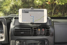 Load image into Gallery viewer, Rugged Ridge Dash Multi-Mount W/Phone Holder 97-06 Jeep Wrangler - Installation View