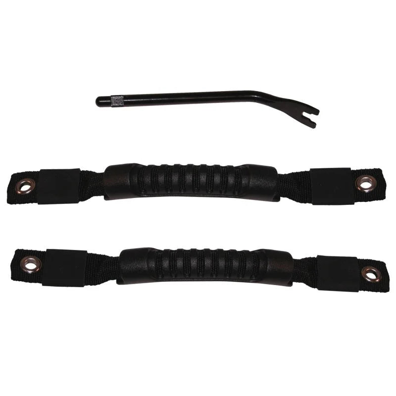 Rugged Ridge Door Pull Straps Black 97-06 Jeep Wrangler - Main Product View