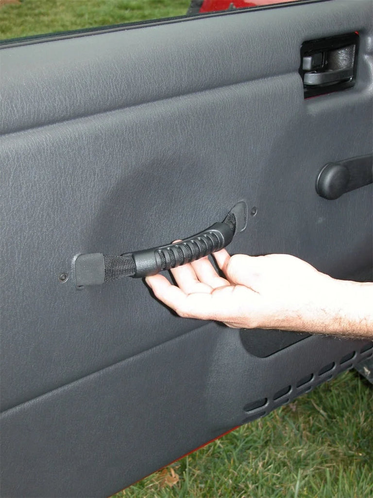 Rugged Ridge Door Pull Straps Black 97-06 Jeep Wrangler - Back View