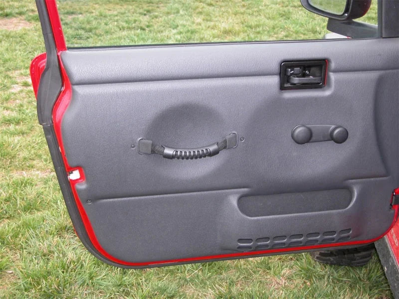 Rugged Ridge Door Pull Straps Black 97-06 Jeep Wrangler - Installation View