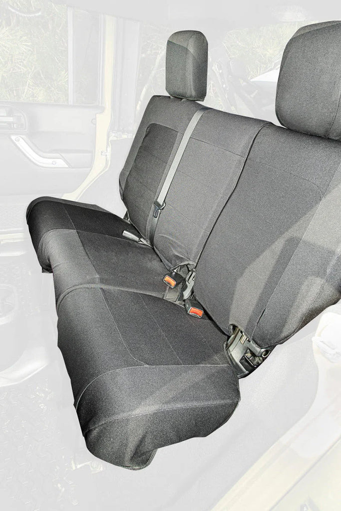 Rugged Ridge E-Ballistic Seat Cover Rear Black 07-10 JK 4Dr - Side View
