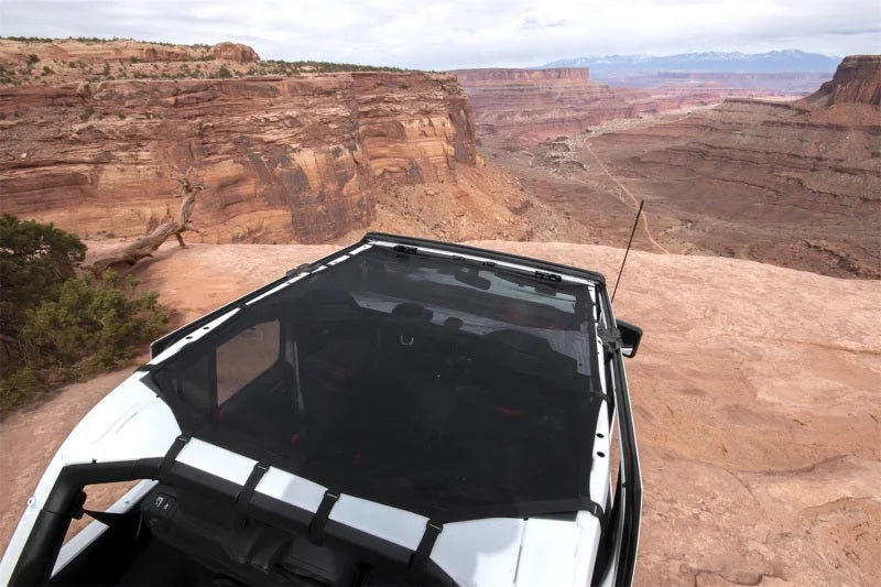 Rugged Ridge Eclipse Sun Shade Black Full 18-20 Jeep Wrangler JL 4-Dr - Side View