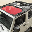 Load image into Gallery viewer, Rugged Ridge Eclipse Sun Shade Front Red 07-18 Jeep Wrangler - Side View