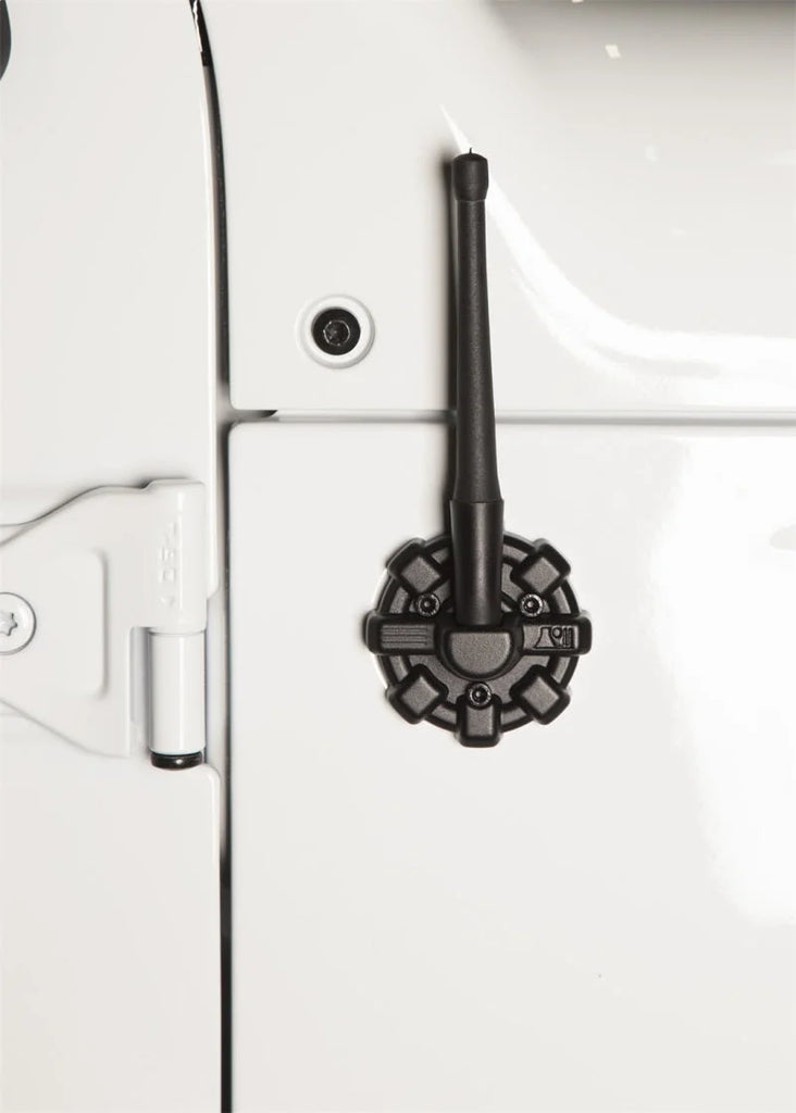 Rugged Ridge Elite Antenna Base Black 07-20 Jeep JK/JL/JT - Back View