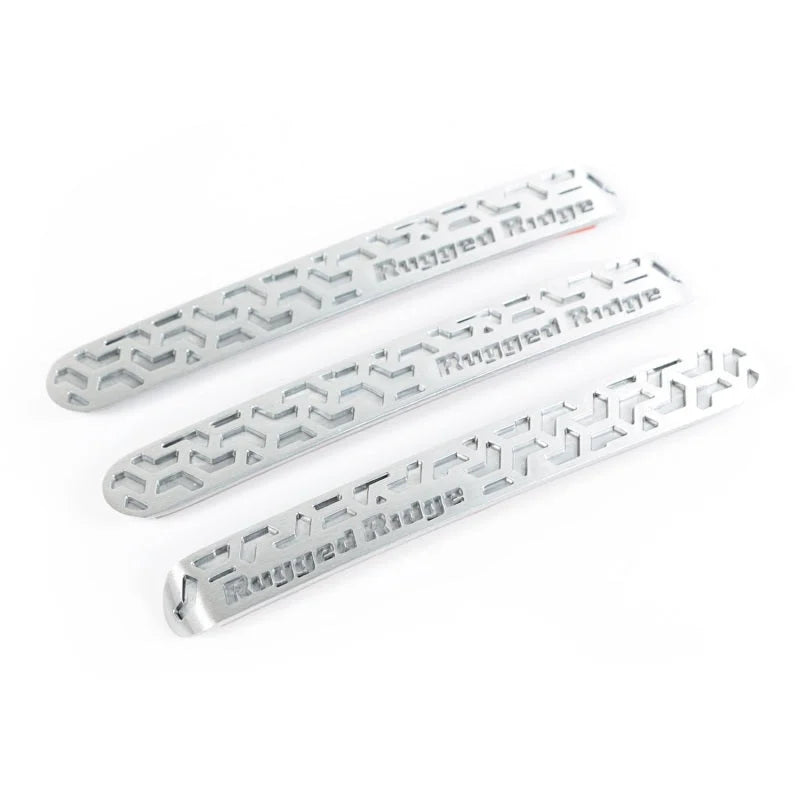 Rugged Ridge Elite Dr Hndle Insert Brushed Tread 2D 07-18 Jeep Wrangler JK - Main Product View