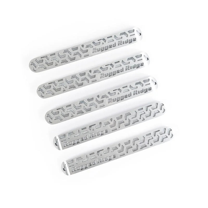 Rugged Ridge Elite Dr Hndle Insert Brushed Tread 4D 07-18 Jeep Wrangler JK - Installation View