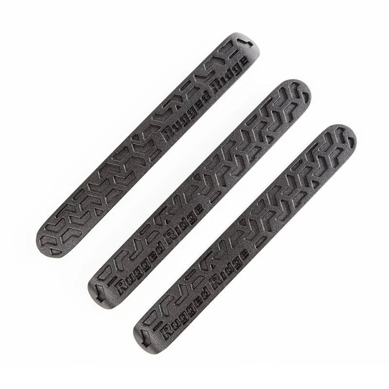 Rugged Ridge Elite Dr Hndle Inserts Black Tread 2Dr 07-18 Jeep Wrangler JK - Main Product View