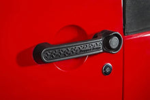 Load image into Gallery viewer, Rugged Ridge Elite Dr Hndle Inserts Black Tread 2Dr 07-18 Jeep Wrangler JK - Side View