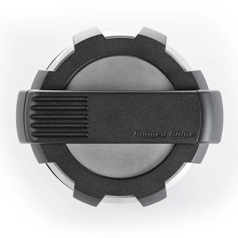 Rugged Ridge Elite Fuel Door Non-Lock Brushed Alum 07-18 Jeep Wrangler JK - Additional View 7