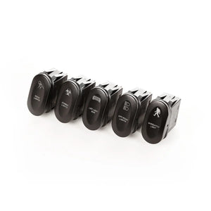Rugged Ridge Etched 2-Position Rocker Switch Set of 5 - Main Product View