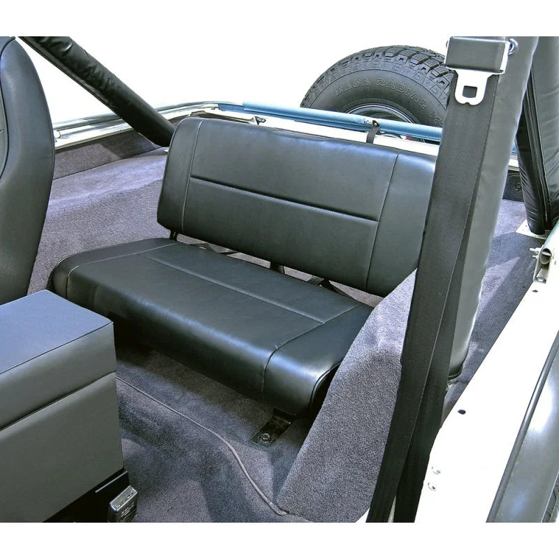 Rugged Ridge Fixed Rear Seat Black 55-95 Jeep CJ / Jeep Wrangler - Main Product View