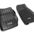 Load image into Gallery viewer, Rugged Ridge Floor Liner Front Black 1984-2001 Jeep Logo Cherokee XJ - Side View