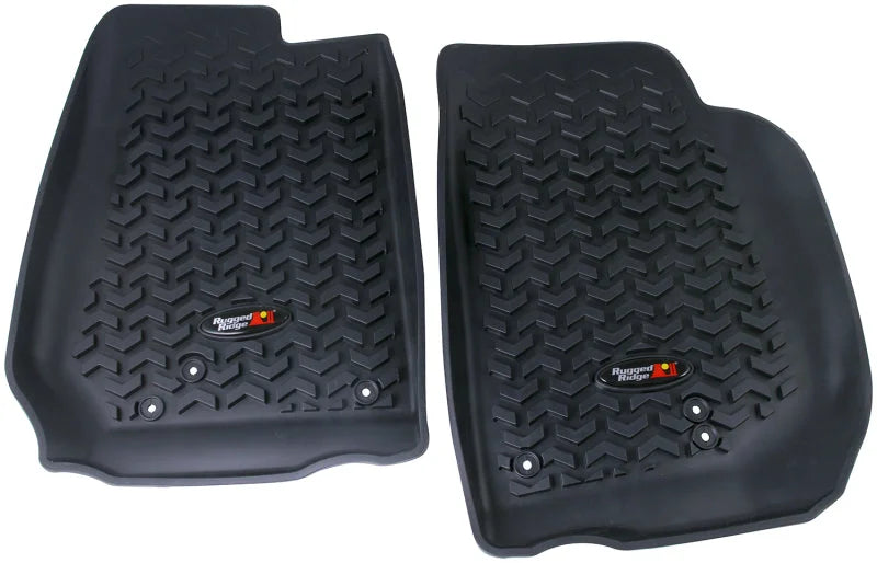 Rugged Ridge Floor Liner Front Black 2007-2018 Jeep Wrangler Unlimited JK 4 Dr - Main Product View