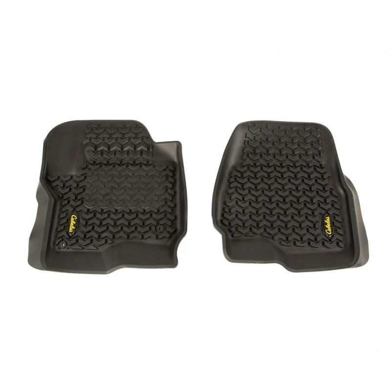 Rugged Ridge Floor Liner Front Black 2017-2018 Ford F-250 / F-350 / F-450 / F-550 Regular - Installation View